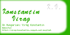konstantin virag business card
